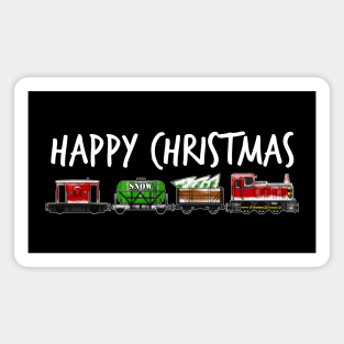 Christmas 2021 Train Diesel Locomotive and Festive Wagons Magnet